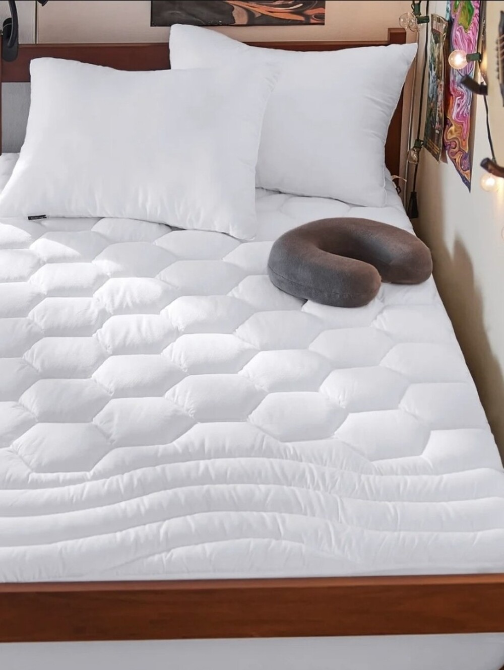 Twin Quilted Mattress Pad Topper - Hypoallergenic Comfort